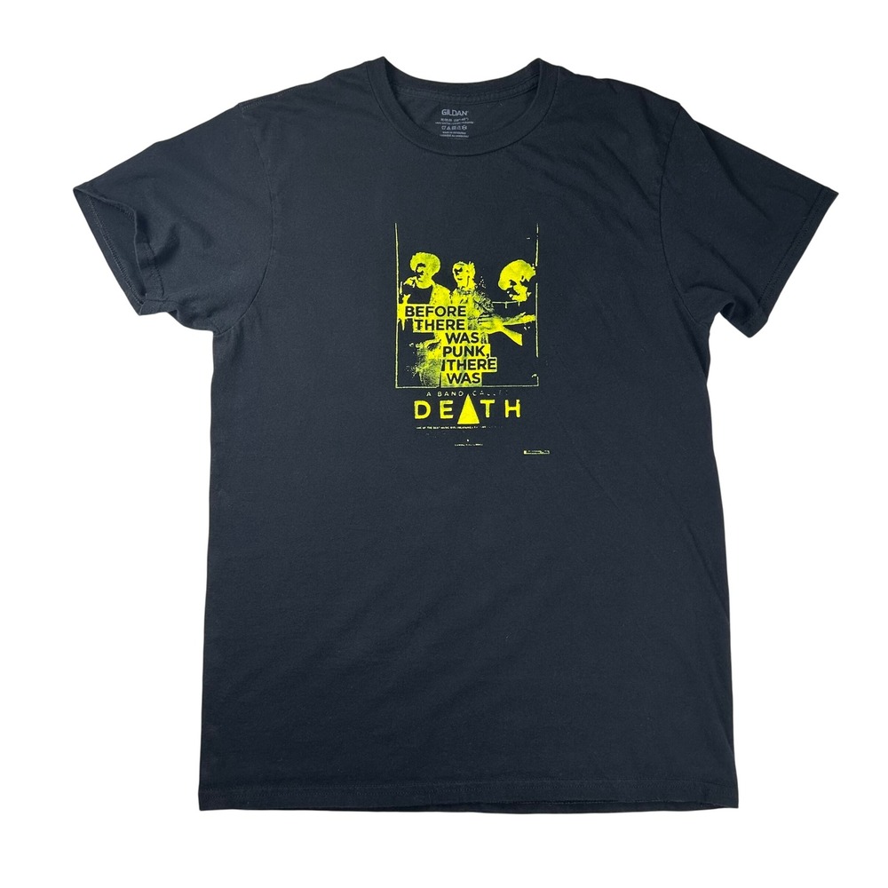 Gildan Death Band T-Shirt Mens Medium Black Before There Was Punk Graphic Tee